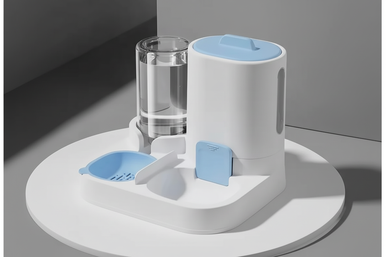 Automatic pet feeder two-in-one water & food dispenser