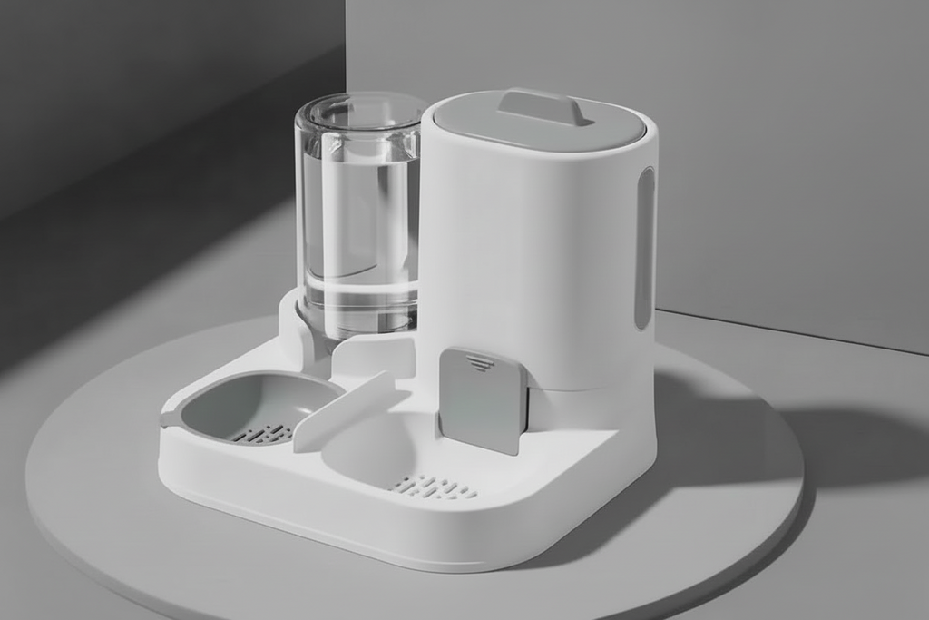 Automatic pet feeder two-in-one water & food dispenser