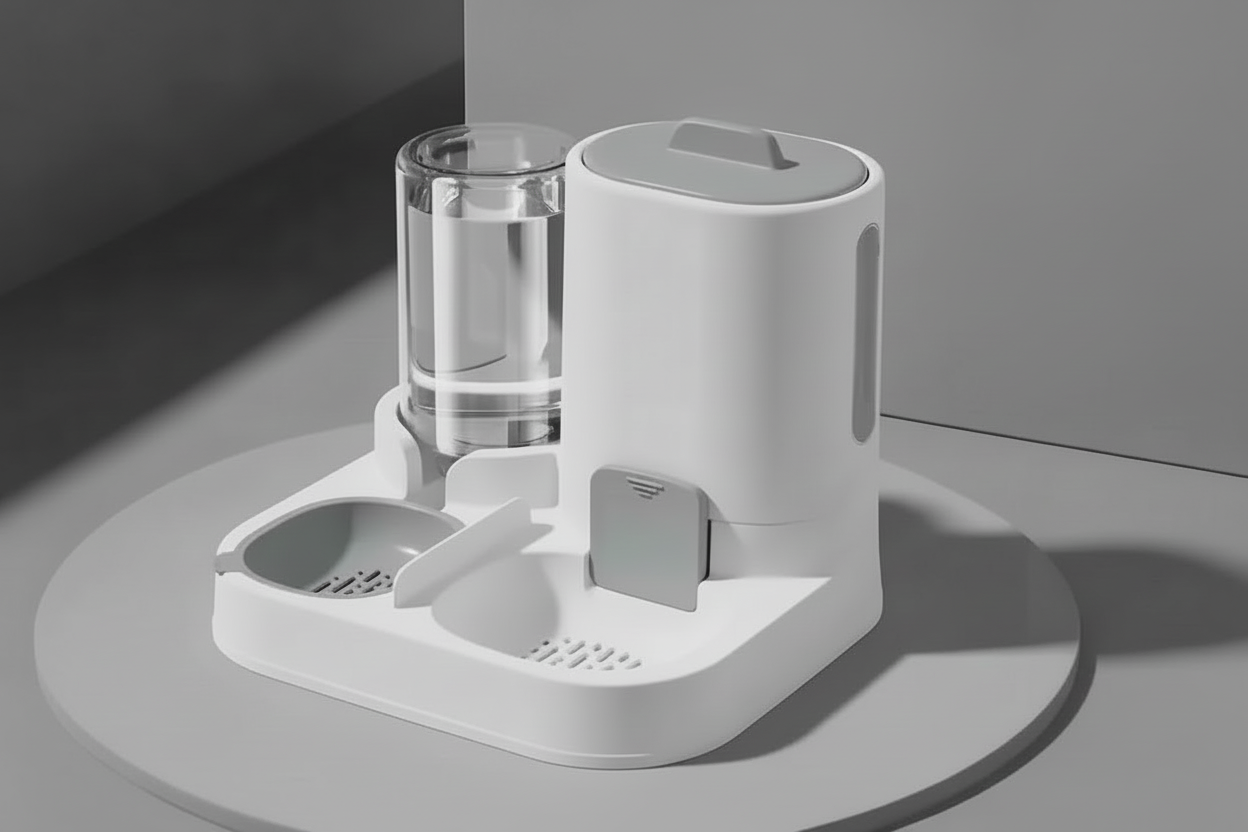 Automatic pet feeder two-in-one water & food dispenser