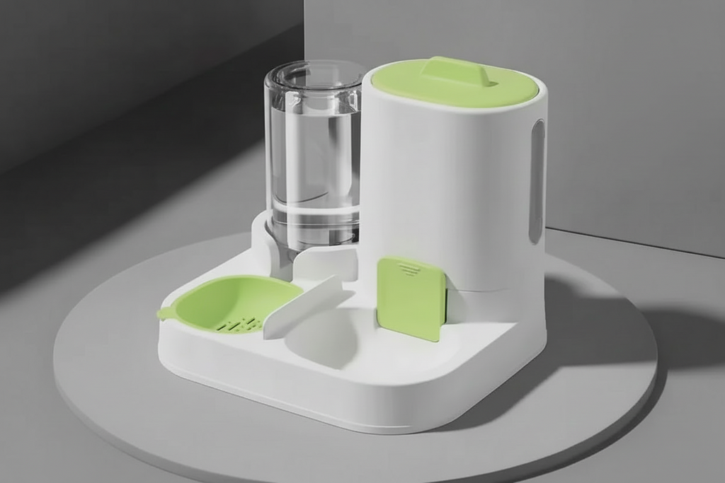 Automatic pet feeder two-in-one water & food dispenser