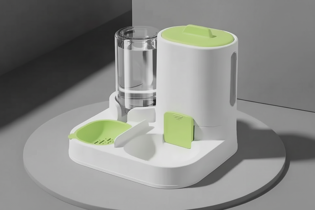 Automatic pet feeder two-in-one water & food dispenser